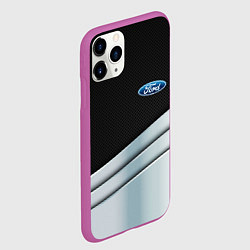 Чехол iPhone 11 Pro матовый FORD metal texture, цвет: 3D-фиолетовый — фото 2