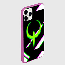 Чехол iPhone 11 Pro матовый Quake глитч геометрия, цвет: 3D-фиолетовый — фото 2