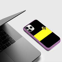 Чехол iPhone 11 Pro матовый Янг бойс полоса, цвет: 3D-фиолетовый — фото 2