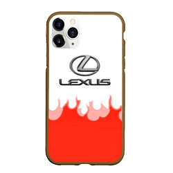 Чехол iPhone 11 Pro матовый Lexus fire