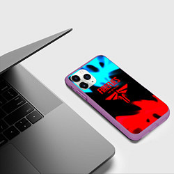 Чехол iPhone 11 Pro матовый The Last of Us в огне, цвет: 3D-фиолетовый — фото 2