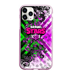 Чехол iPhone 11 Pro матовый Brawl stars pattern geometry, цвет: 3D-розовый