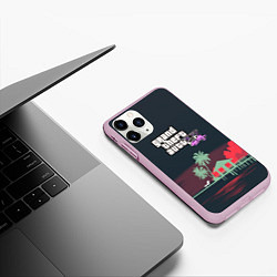 Чехол iPhone 11 Pro матовый GTA tropix game, цвет: 3D-розовый — фото 2