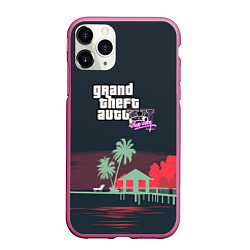 Чехол iPhone 11 Pro матовый GTA tropix game