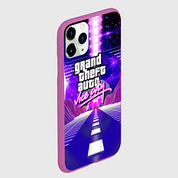 Чехол iPhone 11 Pro матовый GTA vice city retrovawe, цвет: 3D-фиолетовый — фото 2