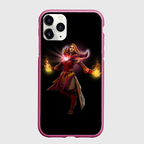 Чехол iPhone 11 Pro матовый Лина дота 2 / 3D-Малиновый – фото 1