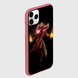 Чехол iPhone 11 Pro матовый Лина дота 2, цвет: 3D-малиновый — фото 2