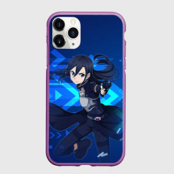 Чехол iPhone 11 Pro матовый Кирито - Призрачная пуля, цвет: 3D-фиолетовый