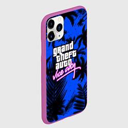 Чехол iPhone 11 Pro матовый Vice cuty gta tropic steel, цвет: 3D-фиолетовый — фото 2