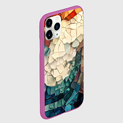 Чехол iPhone 11 Pro матовый Мозаика в виде плитки, цвет: 3D-фиолетовый — фото 2