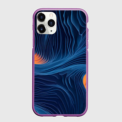 Чехол iPhone 11 Pro матовый Абстрактная иллюзия, цвет: 3D-фиолетовый