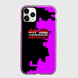 Чехол iPhone 11 Pro матовый Tekken pattern pink, цвет: 3D-фиолетовый