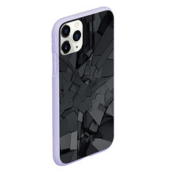 Чехол iPhone 11 Pro матовый Трещины, цвет: 3D-светло-сиреневый — фото 2