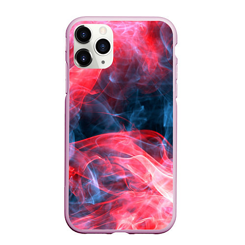 Чехол iPhone 11 Pro матовый Дымная текстура / 3D-Розовый – фото 1