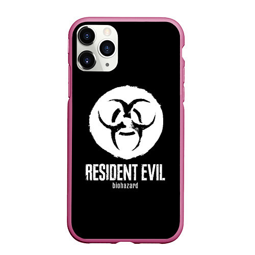 Чехол iPhone 11 Pro матовый Resident Evil umbrella corp logo / 3D-Малиновый – фото 1