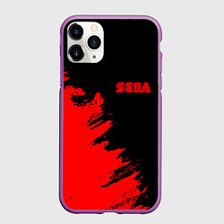 Чехол iPhone 11 Pro матовый SEGA краски красные