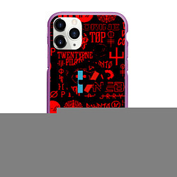 Чехол iPhone 11 Pro матовый Twenty one pilots pattern rock steel, цвет: 3D-фиолетовый