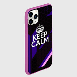 Чехол iPhone 11 Pro матовый Ceep Calm, цвет: 3D-фиолетовый — фото 2