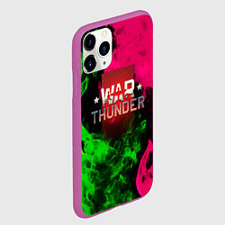 Чехол iPhone 11 Pro матовый Warthunder flame fight, цвет: 3D-фиолетовый — фото 2