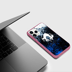 Чехол iPhone 11 Pro матовый Deathstranding холодные краски, цвет: 3D-малиновый — фото 2