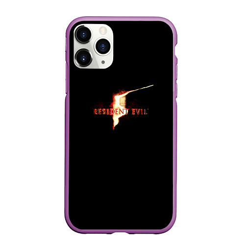 Чехол iPhone 11 Pro матовый Resident Evil 5 / 3D-Фиолетовый – фото 1