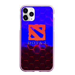 Чехол iPhone 11 Pro матовый Dota 2 броня текстура, цвет: 3D-розовый