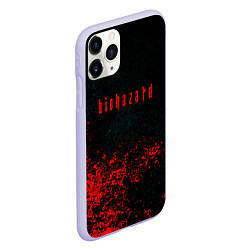 Чехол iPhone 11 Pro матовый Biohazard брызги красок, цвет: 3D-светло-сиреневый — фото 2