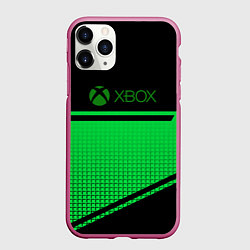 Чехол iPhone 11 Pro матовый Xbox geometry steel, цвет: 3D-малиновый
