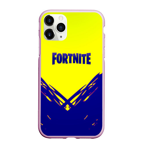 Чехол iPhone 11 Pro матовый Fortnite краски абстракция / 3D-Розовый – фото 1