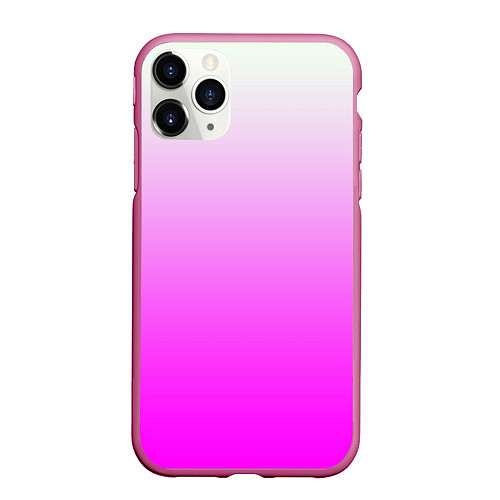 Чехол iPhone 11 Pro матовый Gradient color pink / 3D-Малиновый – фото 1