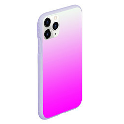 Чехол iPhone 11 Pro матовый Gradient color pink, цвет: 3D-светло-сиреневый — фото 2