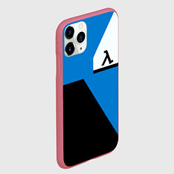 Чехол iPhone 11 Pro матовый Half life geometry steel valve, цвет: 3D-малиновый — фото 2
