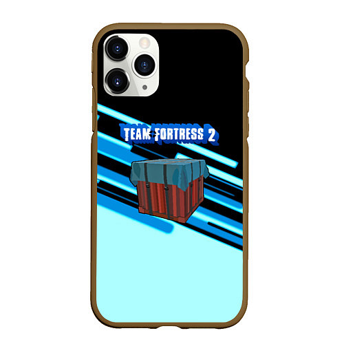 Чехол iPhone 11 Pro матовый Team Fortress line / 3D-Коричневый – фото 1