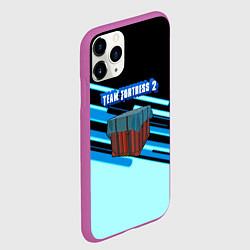 Чехол iPhone 11 Pro матовый Team Fortress line, цвет: 3D-фиолетовый — фото 2