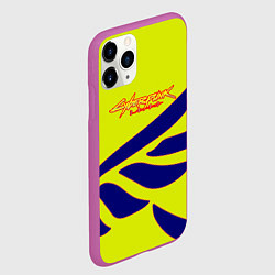 Чехол iPhone 11 Pro матовый Cyberpunk 2077 крылья, цвет: 3D-фиолетовый — фото 2