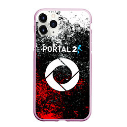 Чехол iPhone 11 Pro матовый Portal брызги красок, цвет: 3D-розовый