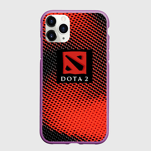 Чехол iPhone 11 Pro матовый DOTA 2 краски абстракция / 3D-Фиолетовый – фото 1