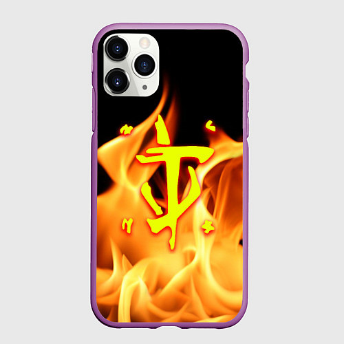 Чехол iPhone 11 Pro матовый DOTA storm / 3D-Фиолетовый – фото 1