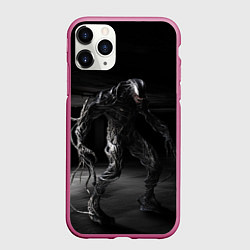 Чехол iPhone 11 Pro матовый Веном в подвале, цвет: 3D-малиновый