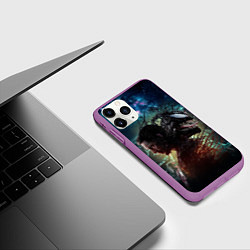 Чехол iPhone 11 Pro матовый Веном и Эдди, цвет: 3D-фиолетовый — фото 2