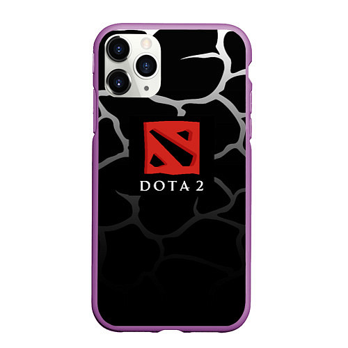 Чехол iPhone 11 Pro матовый DOTA2 земля / 3D-Фиолетовый – фото 1