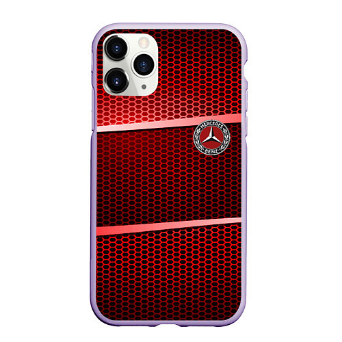 Чехол iPhone 11 Pro матовый BMW metal texture / 3D-Светло-сиреневый – фото 1