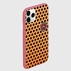 Чехол iPhone 11 Pro матовый Mercedes benz metal auto, цвет: 3D-малиновый — фото 2