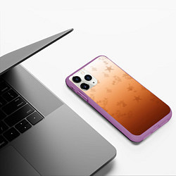 Чехол iPhone 11 Pro матовый Осенний градиент, цвет: 3D-фиолетовый — фото 2