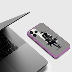 Чехол iPhone 11 Pro матовый Girl cat fashionista - ai art fantasy, цвет: 3D-фиолетовый — фото 2