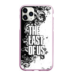 Чехол iPhone 11 Pro матовый The Last of Us узор чёрно белый, цвет: 3D-розовый