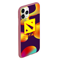 Чехол iPhone 11 Pro матовый Dota 2 неоновая абстракция, цвет: 3D-малиновый — фото 2