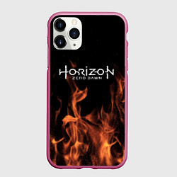 Чехол iPhone 11 Pro матовый Horizon: Zero Dawn fire steel, цвет: 3D-малиновый