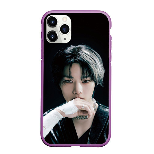 Чехол iPhone 11 Pro матовый Stray Kids I N Giant concept / 3D-Фиолетовый – фото 1