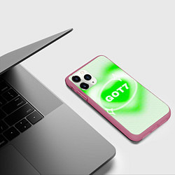 Чехол iPhone 11 Pro матовый Got7 сердце, цвет: 3D-малиновый — фото 2